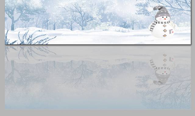 冬日下雪淘宝店铺促销banner