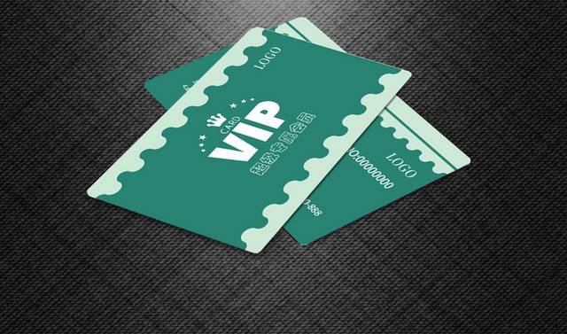 绿色简约VIP会员卡模板
