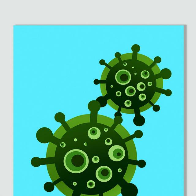 冠状病毒肺炎手绘插一