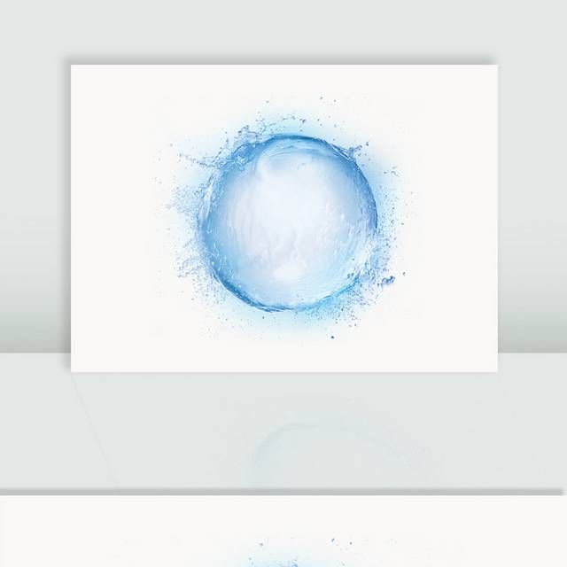 蓝色水球圆形水泡