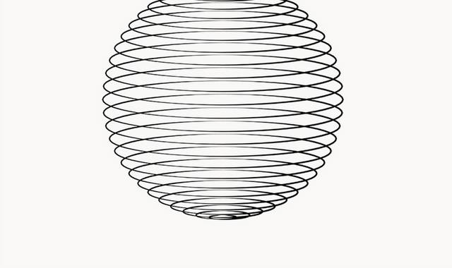 黑色线条球体圆形图片