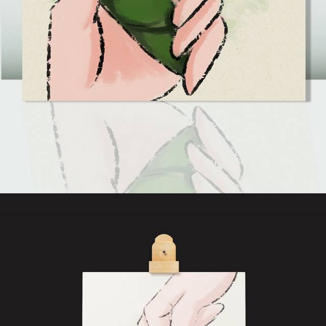 包红豆粽子端午节插画素材