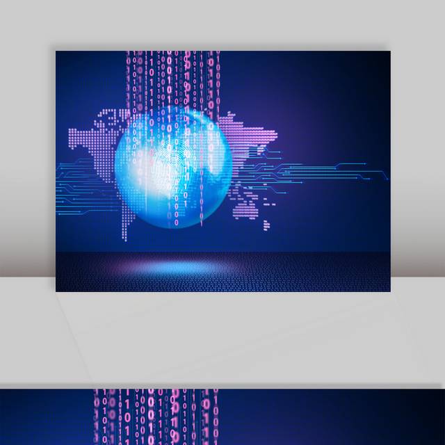 蓝色互联网科技网络产业背景