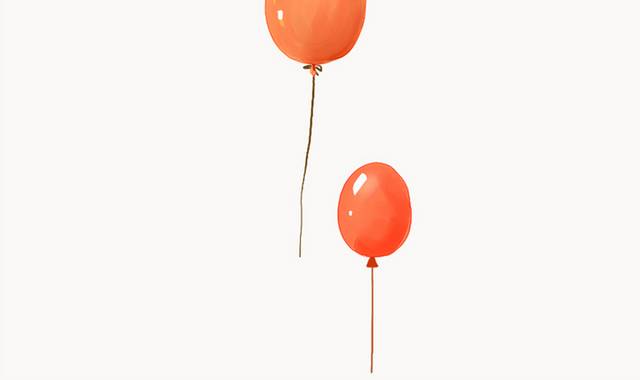 橙色装饰气球