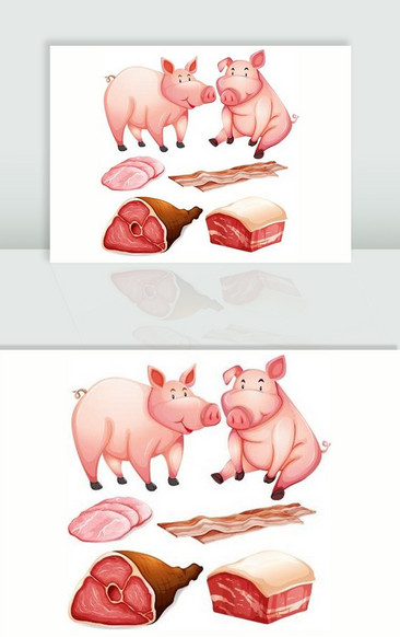 矢量小猪猪肉矢量小猪猪肉两只猪矢量素材两只猪矢量素材卡通猪素材