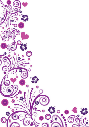 经典的紫色花纹花边 图品汇