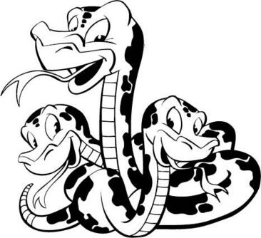 如何画一只三头蛇图片