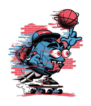篮球涂鸦素材