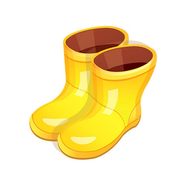 黄色卡通雨靴