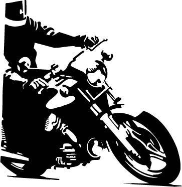 摩托车绘画黑色图片