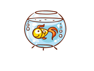 鱼缸卡通素材