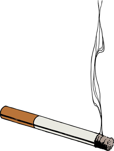 点燃的香烟简笔画图片