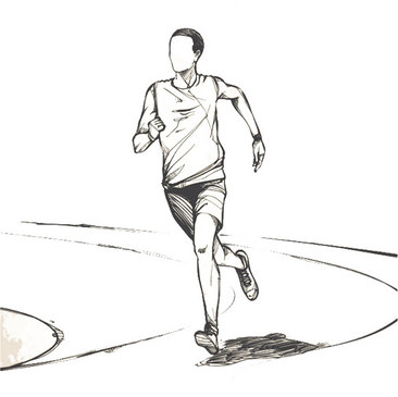 运动员跑步图画图片