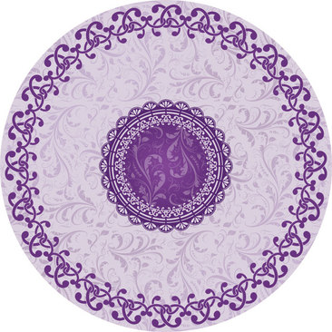 紫色圆形地毯