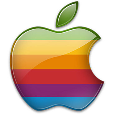 彩色苹果手机标志图图片