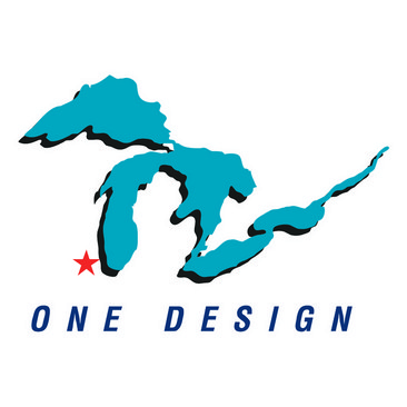 蓝色地图logo设计图标