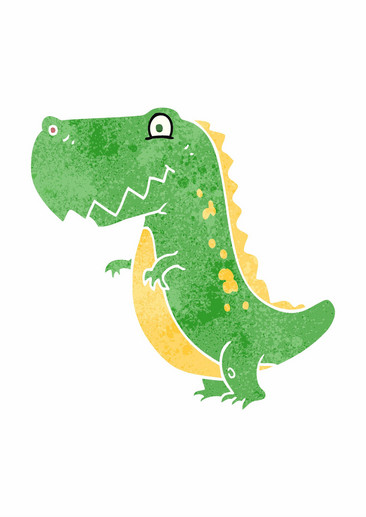浅绿色手绘恐龙