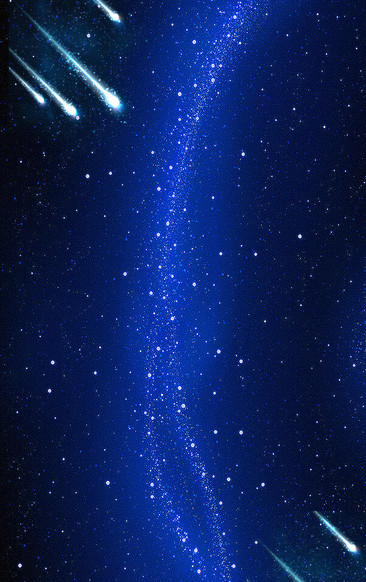 蓝色星空流星h5背景 图品汇