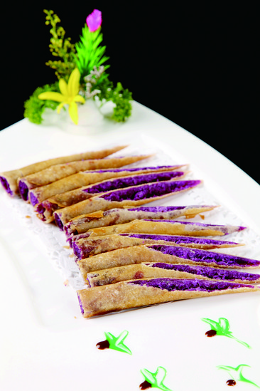 脆皮紫薯卷图片