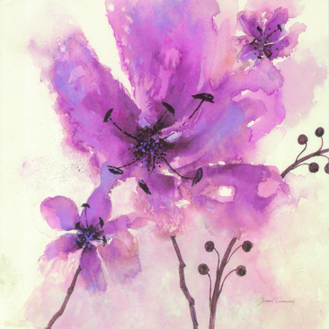 紫色海芋花客厅装饰画2