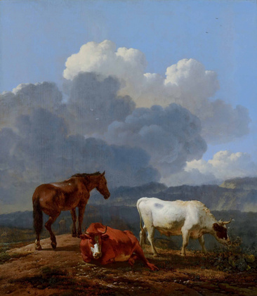 牛和客栈油画装饰画
