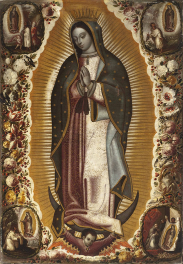 瓜达卢佩圣母油画素材