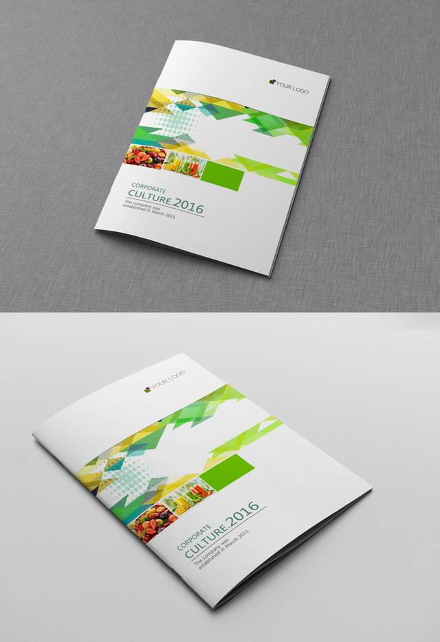 绿色环保几何企业画册封面