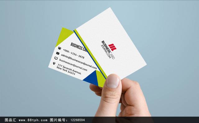 欧式几何图形个性线条名片