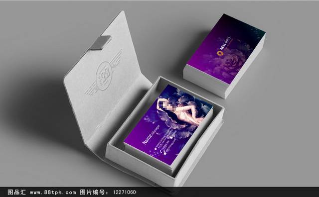 紫色创意唯美名片