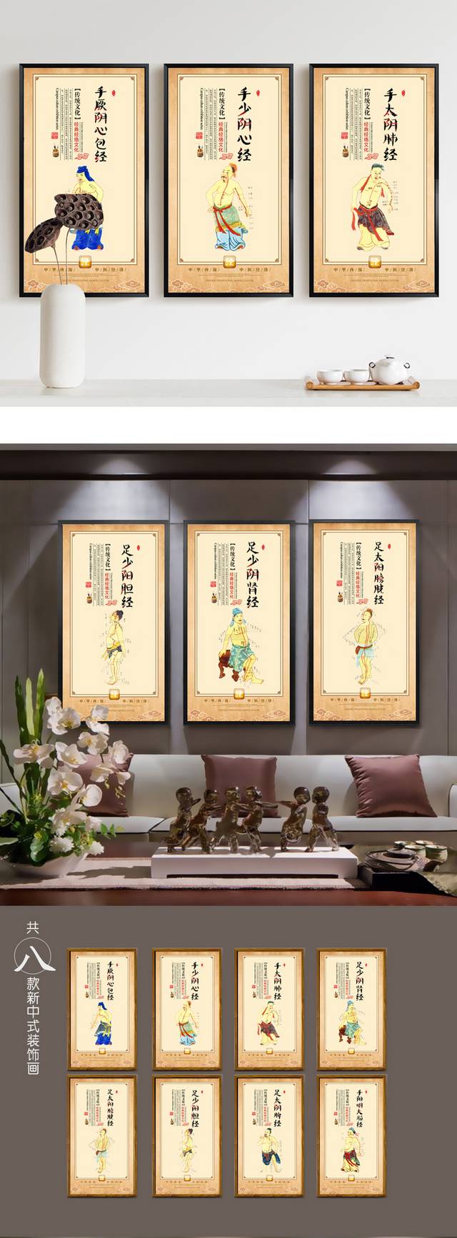 中医经络文化宣传展板设计