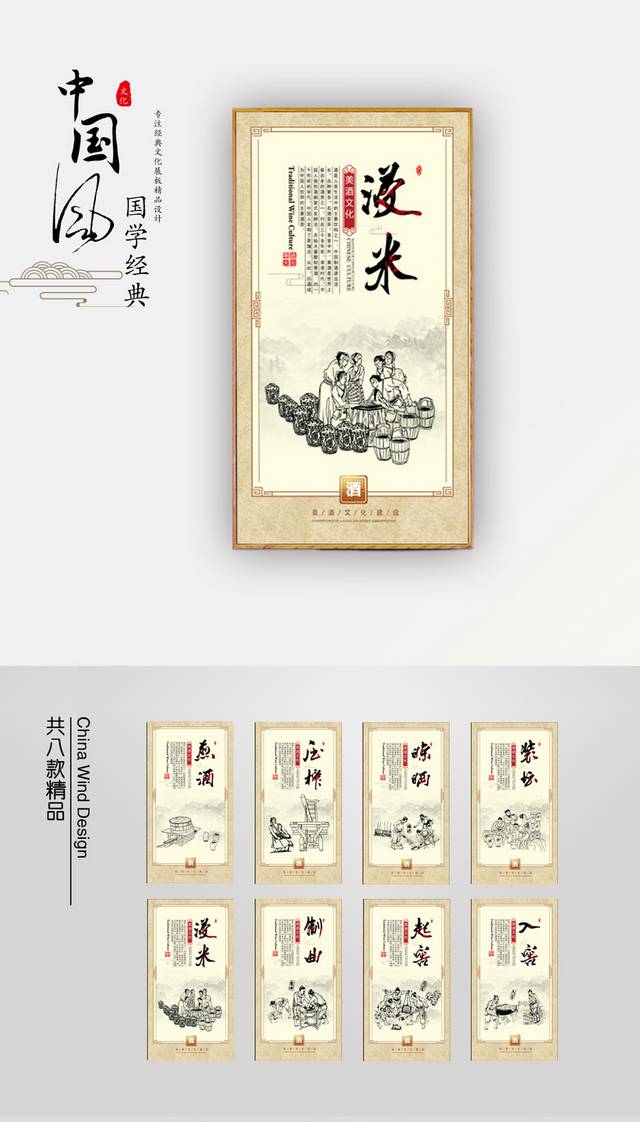 传统酒文化展板