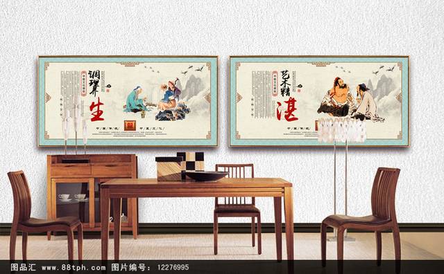 中医文化宣传挂画设计模板