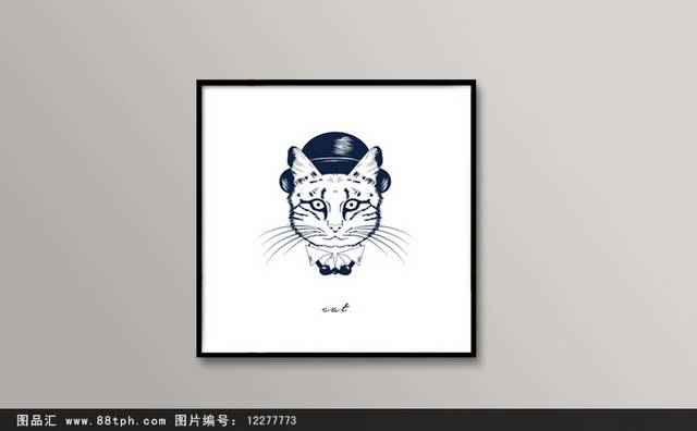 黑白抽象简约装饰画