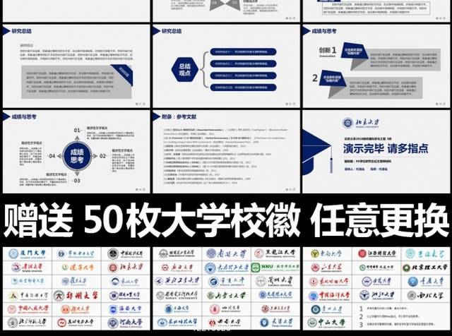 简洁实用型开题报告毕业论文答辩PPT模板