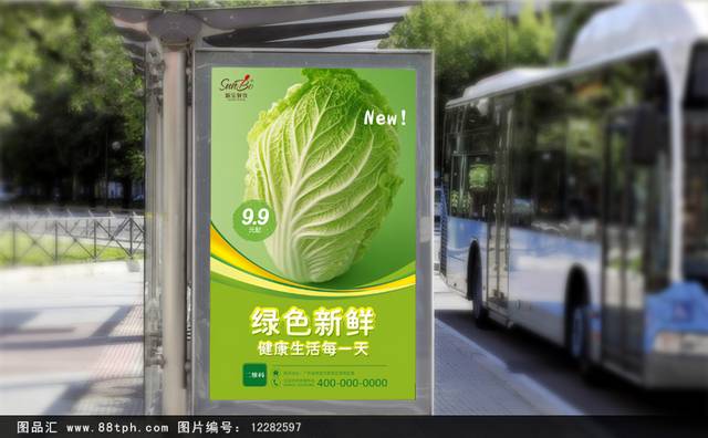 高清白菜促销海报设计