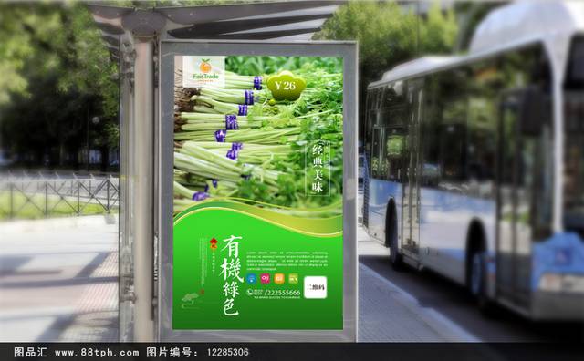 绿色新鲜芹菜海报设计