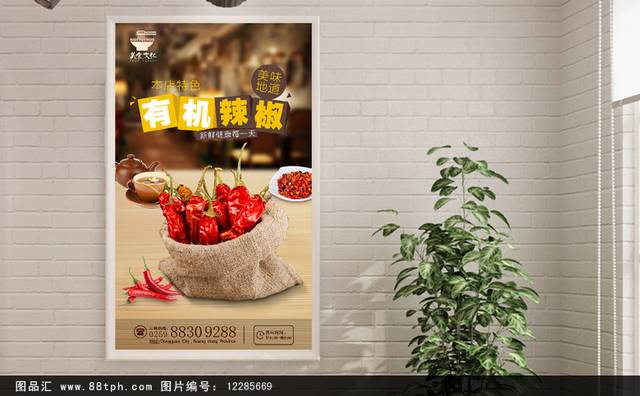 高清美味辣椒宣传海报设计