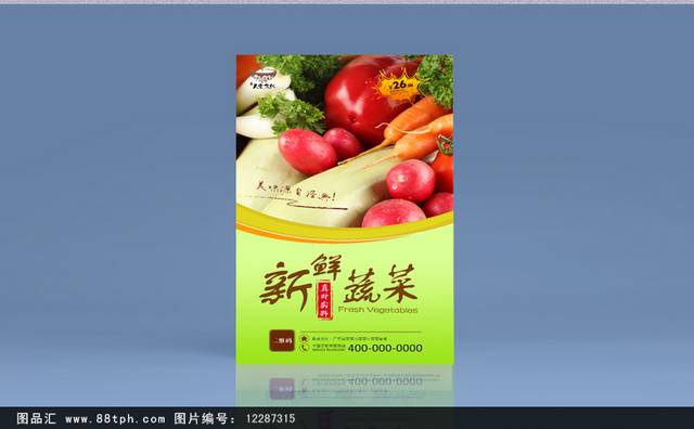 高档蔬菜餐饮促销海报