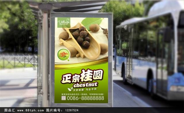 桂圆美食促销海报