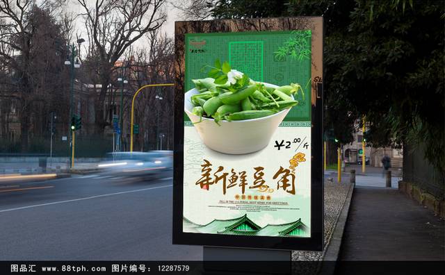 清新豆角宣传海报设计