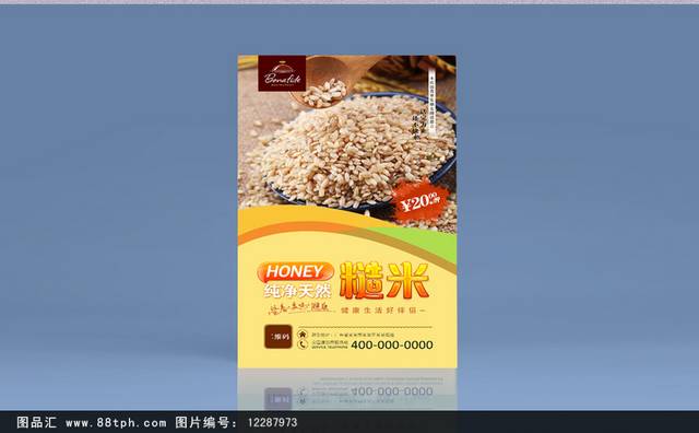 糙米餐饮宣传海报设计
