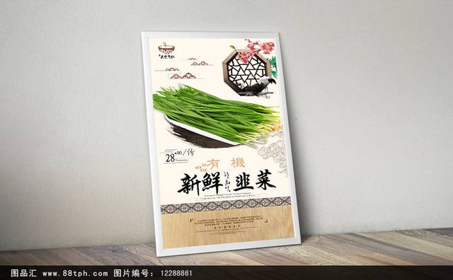 有机韭菜海报设计