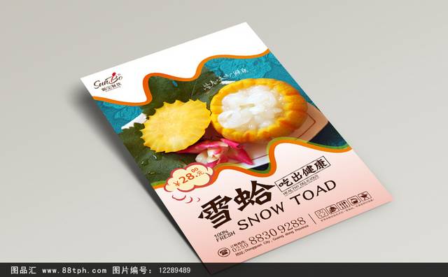 原创雪蛤保健品海报