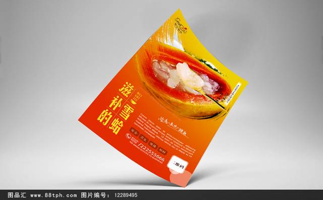 高清雪蛤保健品海报设计