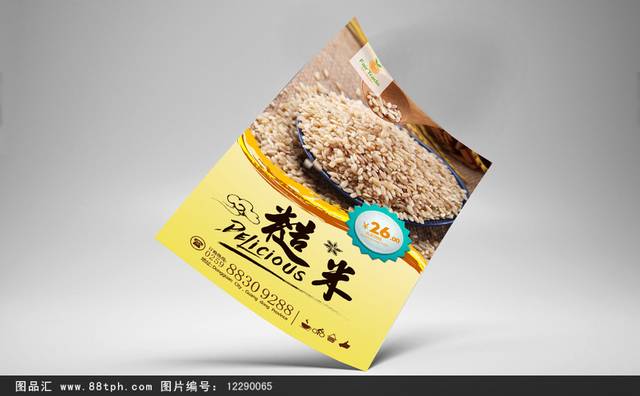 经典糙米促销海报设计psd
