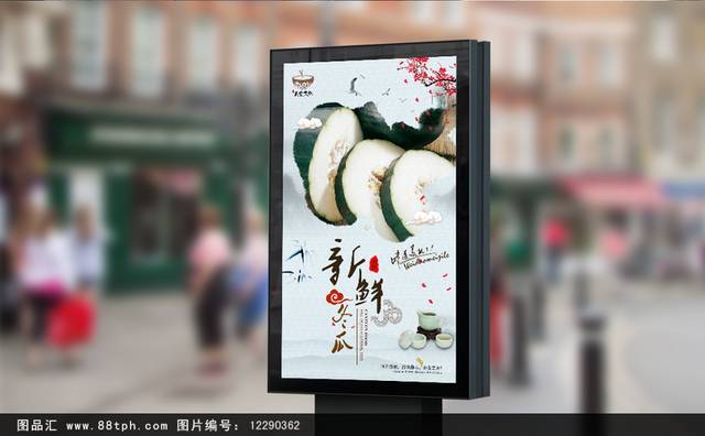 中国风冬瓜宣传海报设计