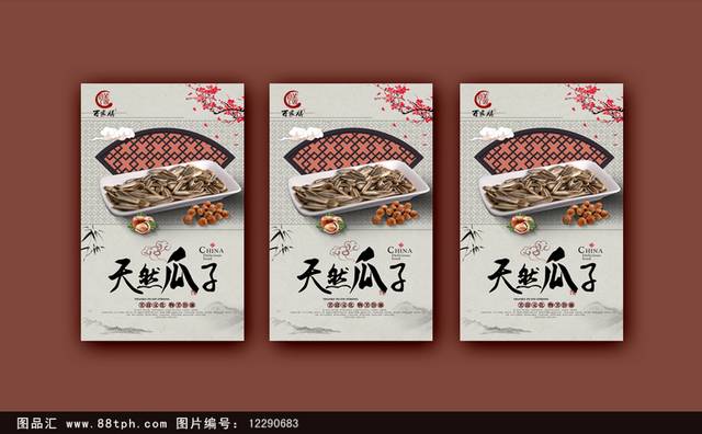 高清瓜子零食海报设计