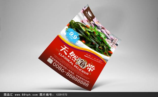 高清海带宣传海报设计psd