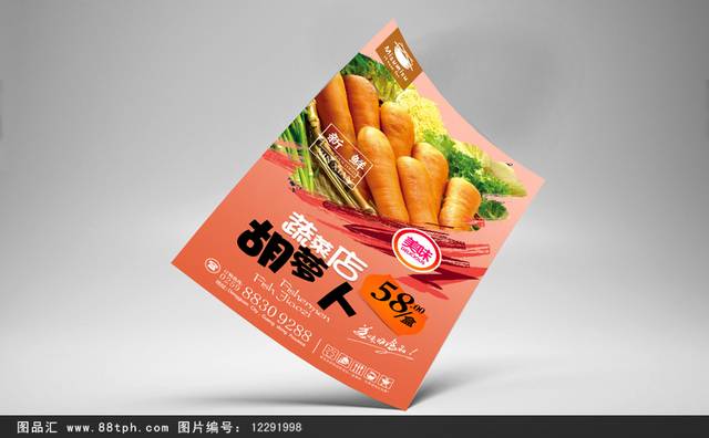 高清胡萝卜宣传海报设计