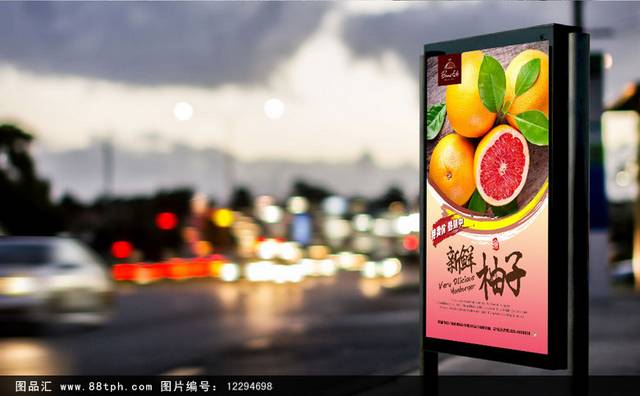 柚子高级海报设计